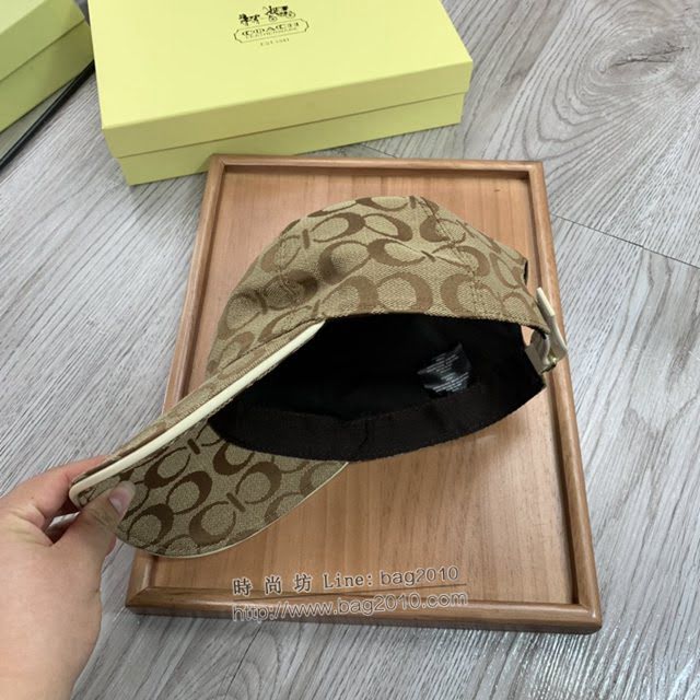 Coach男女同款帽子 蔻馳經典印花棒球帽鴨舌帽  mm1754